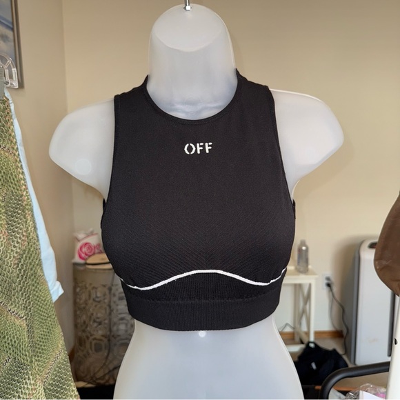 Off-White Athleasure Off-stamp Logo Seamless Crewneck Sports Bra - Picture 6 of 9
